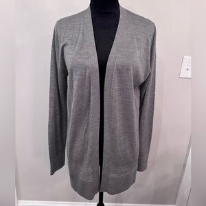 LOFT Heather Gray Open Cardigan